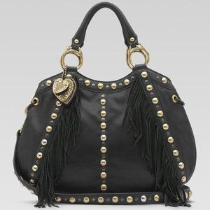 Gucci Studded Leather Babouska Fringe